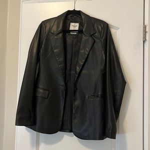 abercrombie and fitch leather blazer. A few imperfections pictured.
